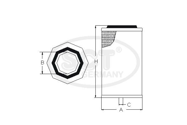 SCT GERMANY oro filtras SB 033